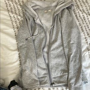 Ugh fleece grey zip up hoodie